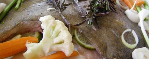 Шаг 1: камбалы в овощах