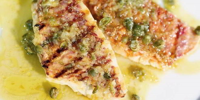 Рецепт кефали под лимонно-апельсиновым соусом