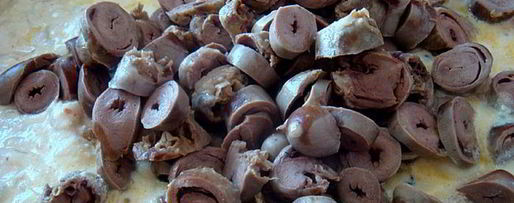 Шаг 4: креветок в белом соусе с сердечками