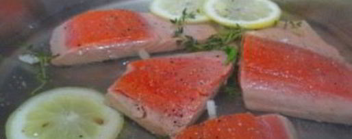 Шаг 2: лосося в вине