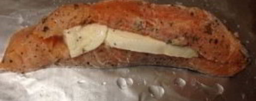 Шаг 4: лосося, запеченного с моцареллой