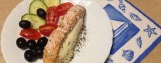 Шаг 7: лосося, запеченного с моцареллой