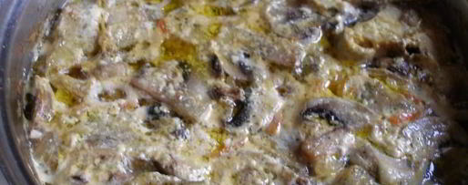 Шаг 11: минтая в сметане в духовке с шампиньонами