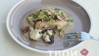 Рецепт Рыбы с луком и грибами