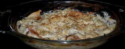 Шаг 4: рыбы, запеченной с жареным хреном и луком