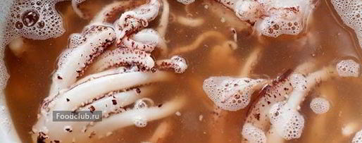 Шаг 1: щупальцев кальмара с овощами на гриле