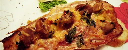 Шаг 5: скумбрии с чеддером и шампиньонами