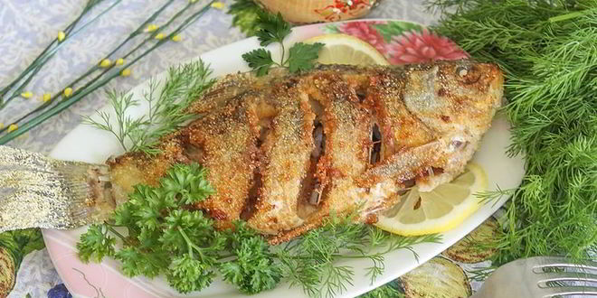 Рецепт жареного леща