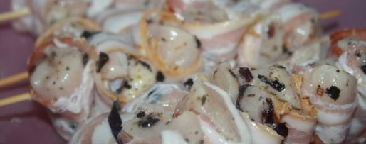 Шаг 1: куриных шашлыков в беконе