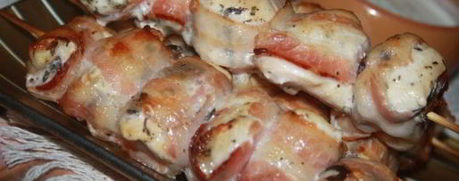 Шаг 2: куриных шашлыков в беконе