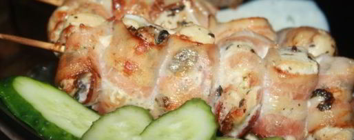 Шаг 3: куриных шашлыков в беконе