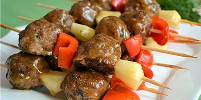 Рецепт полинезийского шашлыка с ананасом