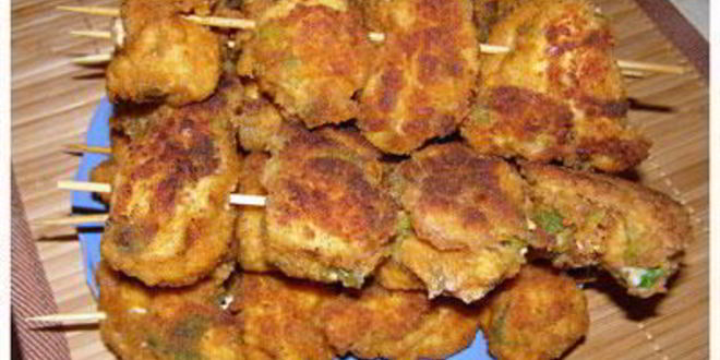 Рецепт шашлычков из курицы в панировке