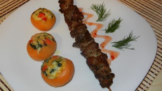 Рецепт Шашлычка с запечеными фаршированными репками