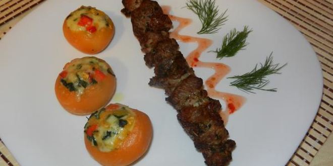 Рецепт шашлычка с запечеными фаршированными репками