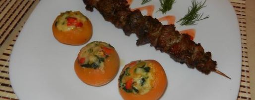 Шаг 5: шашлычка с запечеными фаршированными репками