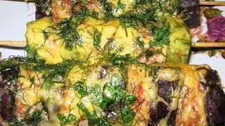 Рецепт Шашлыка из фарша и кабачков