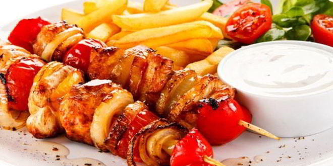 Рецепт шашлыка из курицы с картошкой и помидорами черри