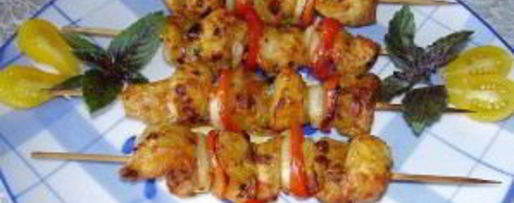 Шаг 6: шашлыка из рыбы на шпажках