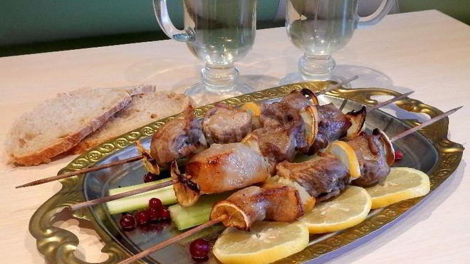 Рецепт Шашлыка из свинины с лимоном в аэрогриле