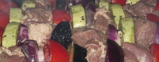 Шаг 3: шашлыка из свинины с овощами в луковом маринаде