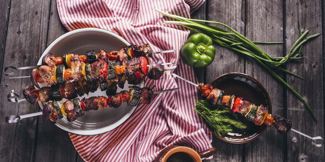 Рецепт шашлыка из свинины с овощами