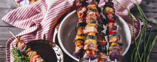 Шаг 11: шашлыка из свинины с овощами