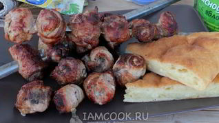 Рецепт Шашлыка из свинины в виде рулетиков