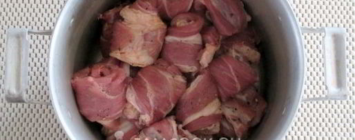 Шаг 6: шашлыка из свинины в виде рулетиков