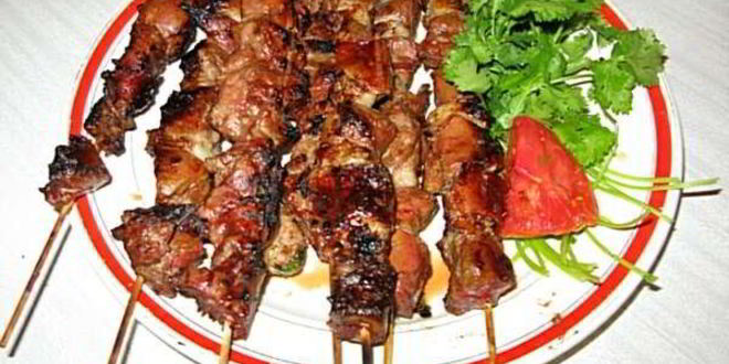 Рецепт шашлыка из свиной печени