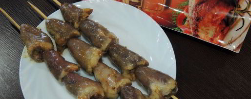 Шаг 4: шашлыка на шпажках огненные сердца