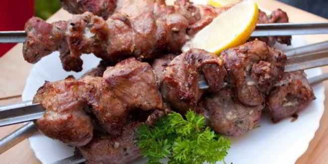 Рецепт шашлыка с мятой и чесноком