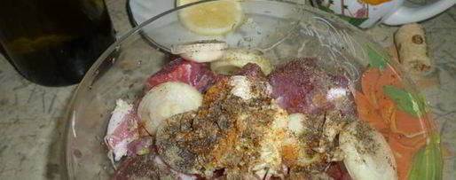 Шаг 1: шашлыка в белом вине на сковороде