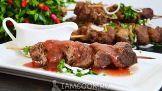 Рецепт Шашлыка в духовке в банке на шпажках