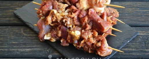 Шаг 10: шашлыка в духовке в банке на шпажках