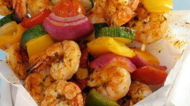 Рецепт Шашлыков из креветок и цукини в итальянских травах