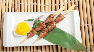 Рецепт Японского шашлыка с куриными сердечками