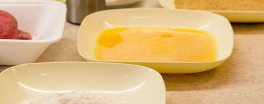 Шаг 1: быстрого шницеля в тройной панировке