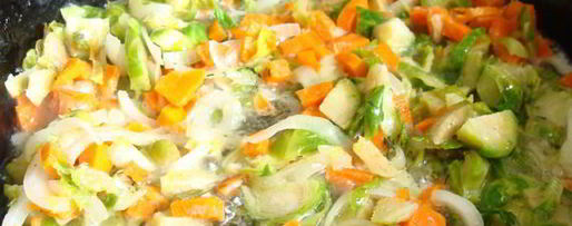 Шаг 5: капустного шницеля с грибами и овощами