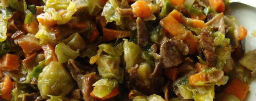 Шаг 7: капустного шницеля с грибами и овощами