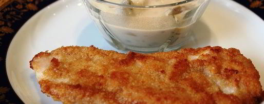 Шаг 6: куриного шницеля с грибным соусом