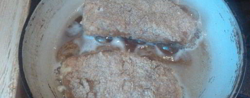 Шаг 5: куриного шницеля с рисовой запеканкой