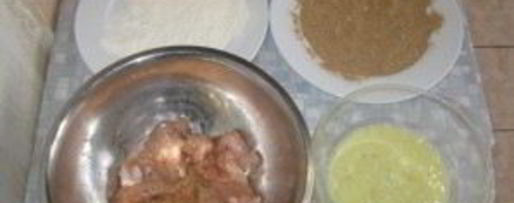 Шаг 2: куриного шницеля в панировке