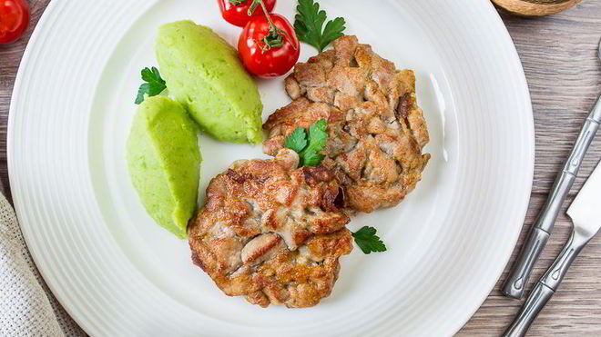 Рецепт Рубленых шницелей из свинины с грибами