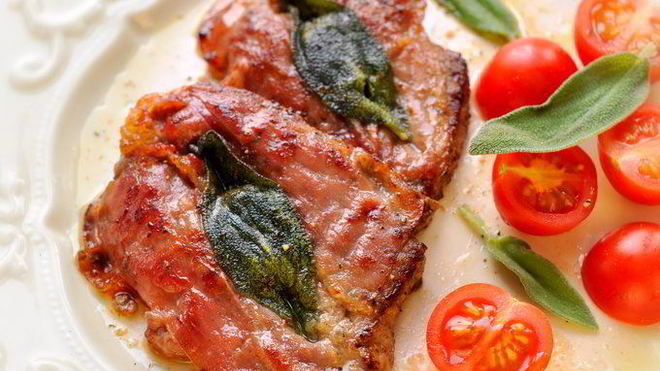 Рецепт Шницеля из телятины с прошутто и шалфеем