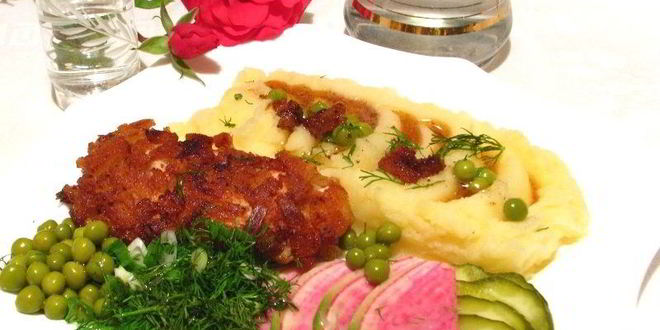 Рецепт шницеля по-министерски с маслом