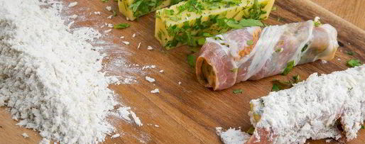 Шаг 3: шницеля с сыром в беконе