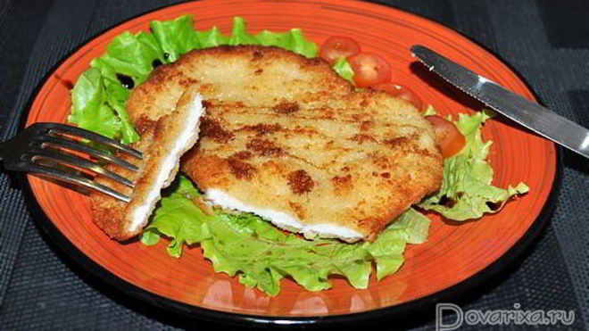 Рецепт Шницелей по-венски из филе индейки