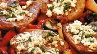 Рецепт Бараньего стейка с брынзой и мятой