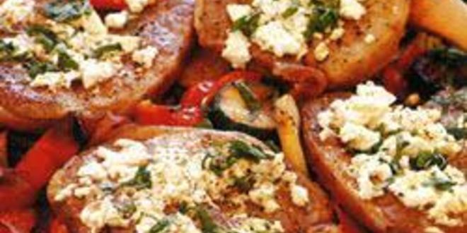 Рецепт бараньего стейка с брынзой и мятой